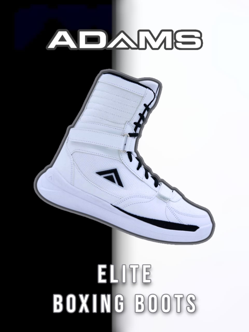 Adams Elite Boxing Boots – White Edition