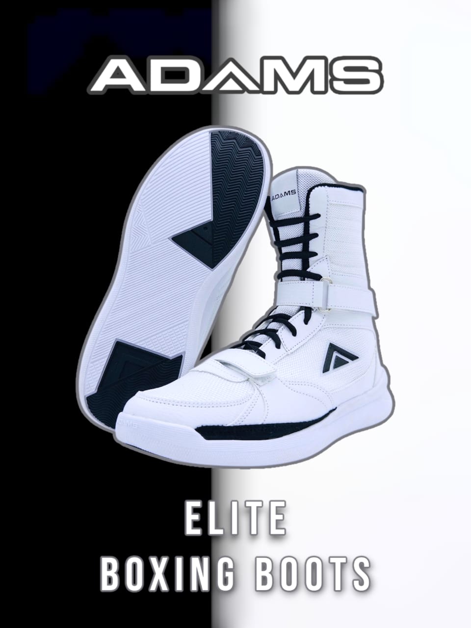 Adams Elite Boxing Boots – White Edition